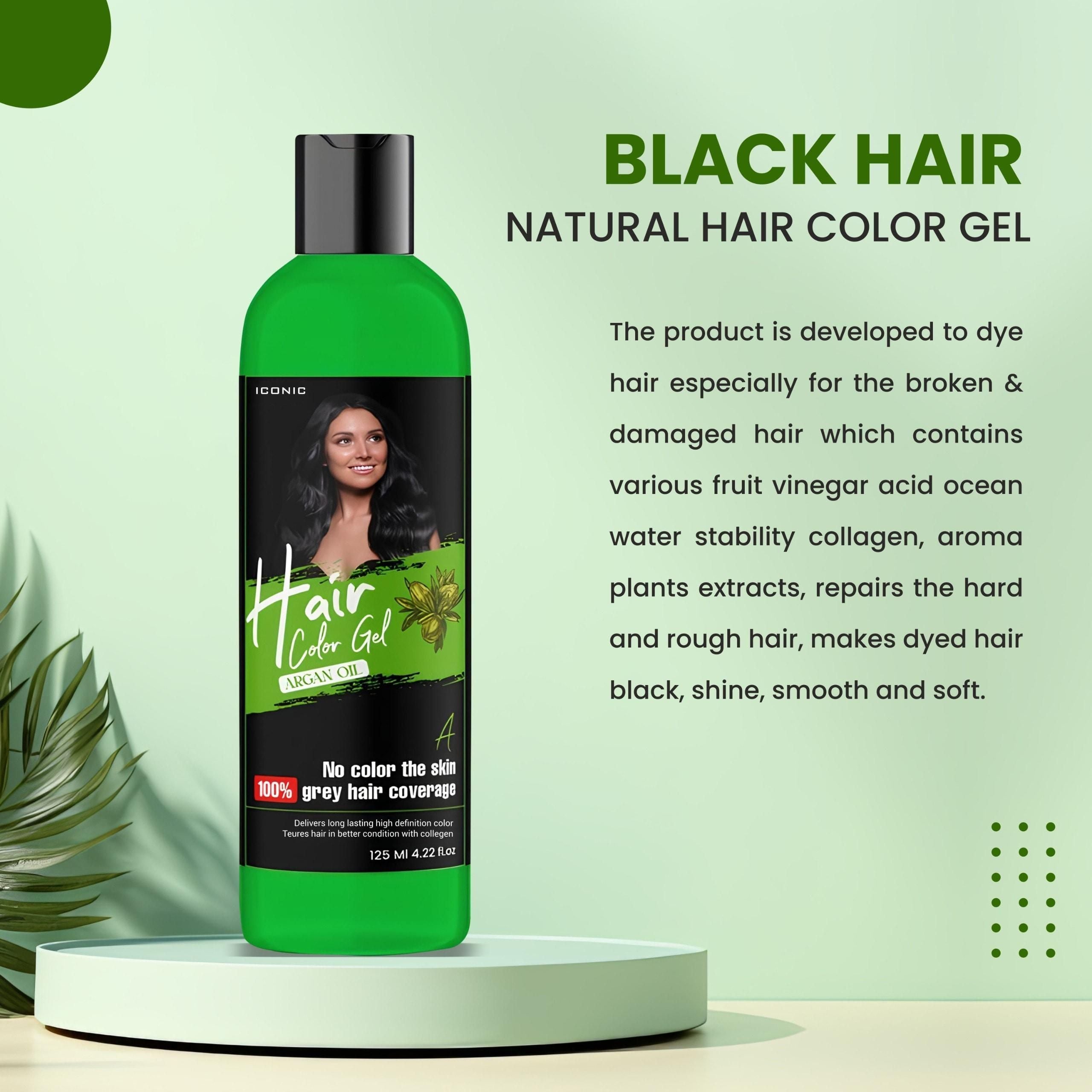 Hair Color Gel - 100% Gray Hair Coverage 125ML (Pack of 2)