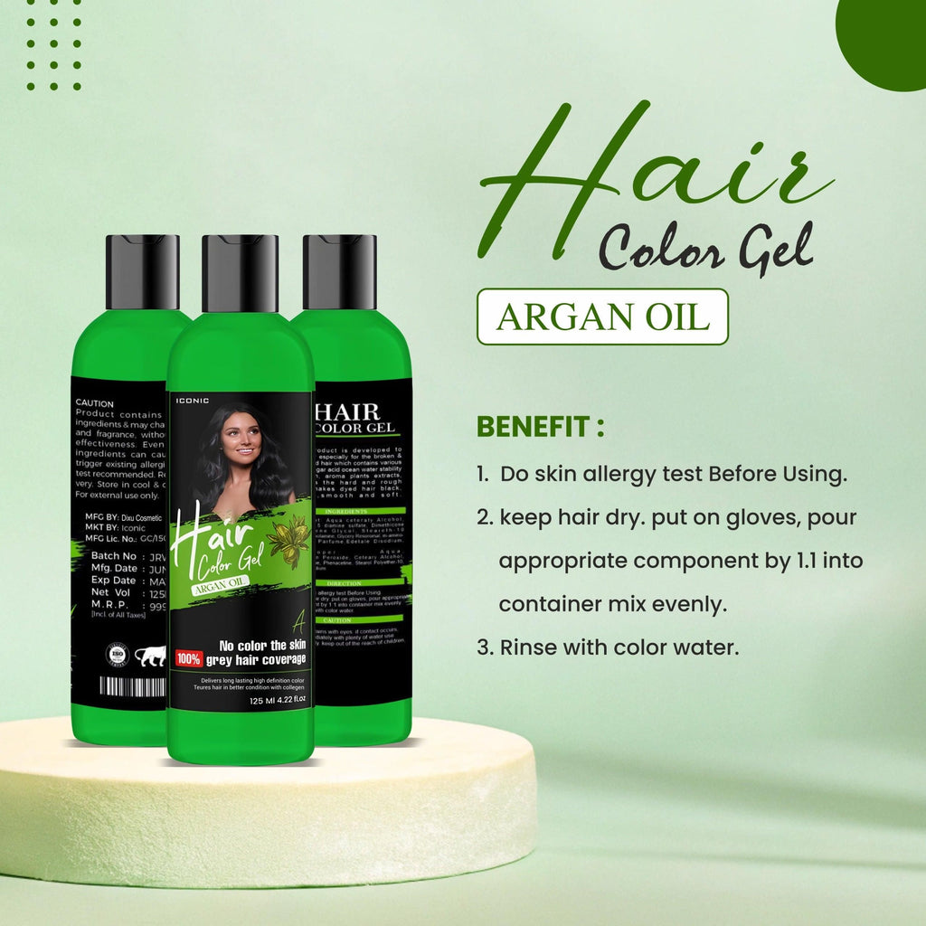 Hair Color Gel - 100% Gray Hair Coverage 125ML (Pack of 2)